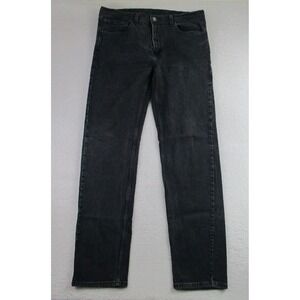 Levis 505 Jeans Mens 38x34 Fits 35x32‎ Faded Black Denim  Regular Straight Leg